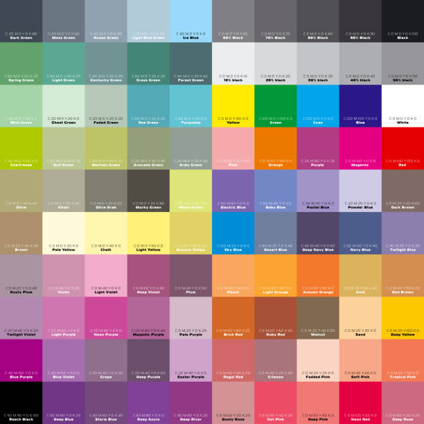 CMYK palette for artist and designer. EPS 8 CMYK palette for artist and designer. EPS 8 vector file included color swatch stock illustrations