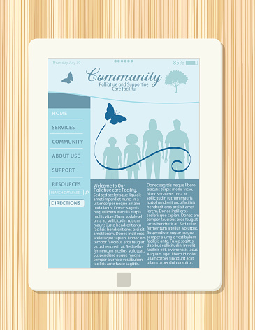 Palliative Support Care Website Open ON A Tablet