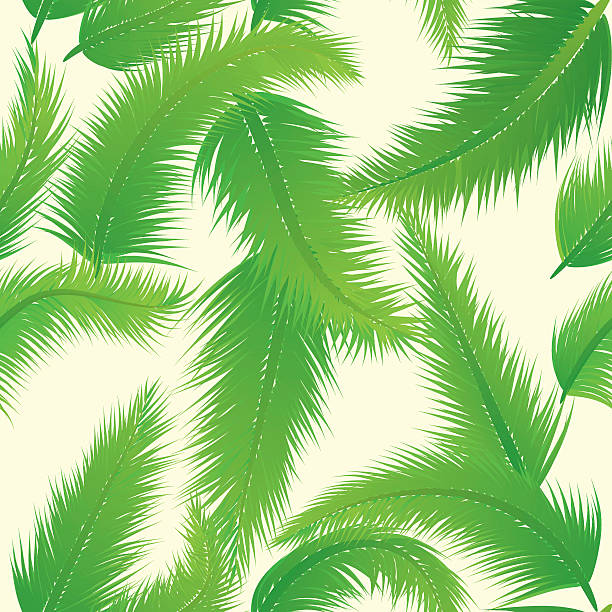 Palm Leaf Pattern vector art illustration