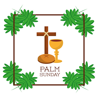 Palm Sunday Card Invitation Celebration Religious Stock Illustration ...
