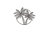 istock palm tree line art minimalist vector symbol illustration design 1343086948