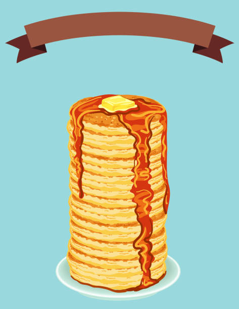 Pancake Breakfast Background Pancake fundraiser breakfast template, with room for your text. breakfast clipart stock illustrations