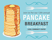 istock Pancake Breakfast Invitation Template 1369646610