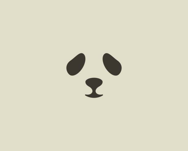 bildbanksillustrationer, clip art samt tecknat material och ikoner med panda ansikte vektor emblem. täta emblemtype. sea lion zoo symbol ikon design - panda