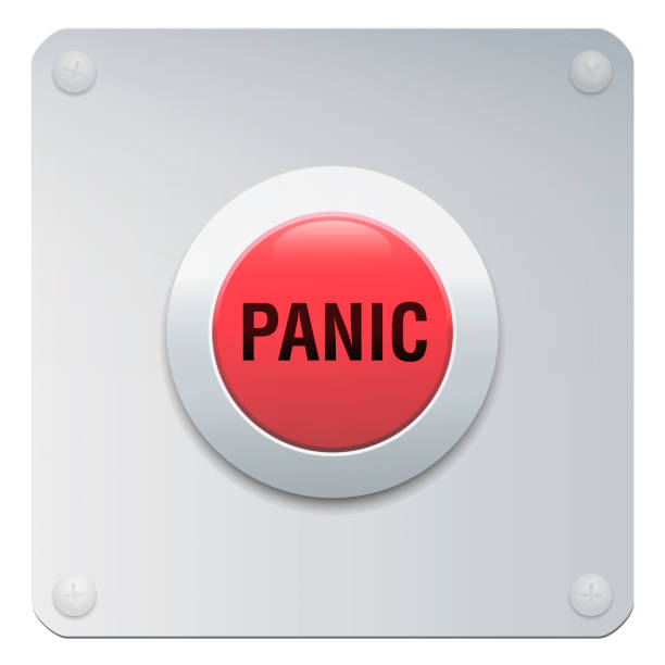 Red Panic Button Design Cufflinks Humorous Funny Cuff Links Alert Warning New 