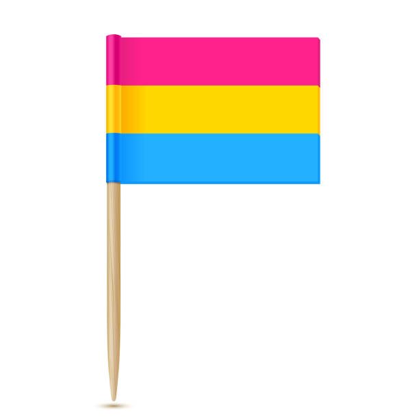 panseksualny ruch flagi dumy lgbtq. flaga wykałaczki - progress pride flag stock illustrations
