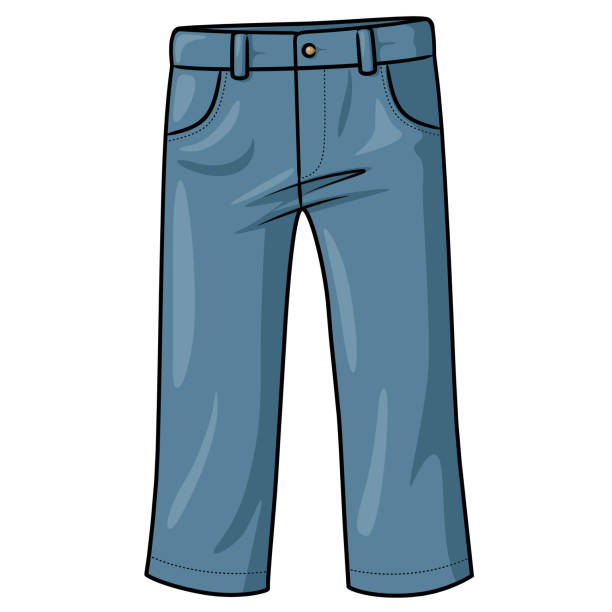 Pants Cartoon Illustration of cute cartoon pants. pants stock illustrations