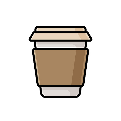 Paper coffee cup design element