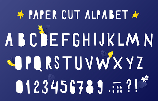 Paper Cut Alphabet