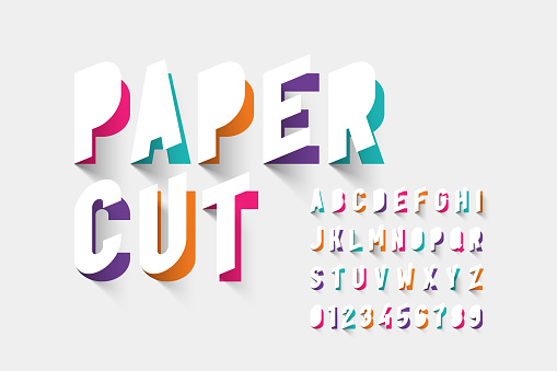 Paper cut typography
