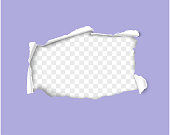 istock Paper hole with rolled sides realistic 3d vector 1317039890