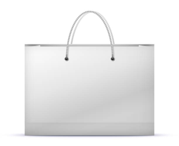 紙のショッピングバッグベクトルイラスト - 紙袋　白点のイラスト素材／クリップアート素材／マンガ素材／アイコン素材