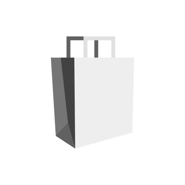 papierowe torby na zakupy - small business saturday stock illustrations