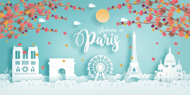 ilustraciones, imágenes clip art, dibujos animados e iconos de stock de 16.5.2018 autumn1 de parís - paris