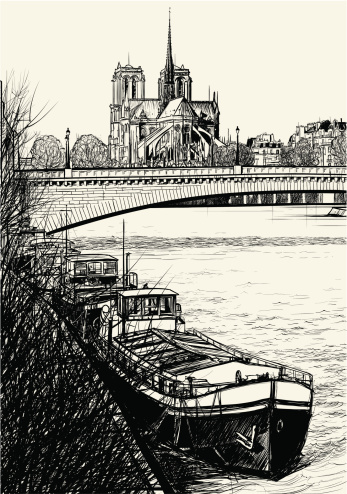 Paris - Ile de la cite barges