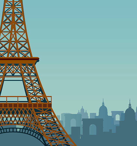 Paris Vector Paris eiffel tower stock illustrations