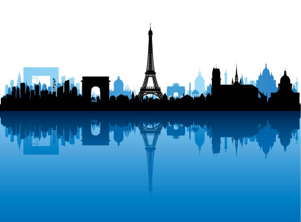 ilustraciones, imágenes clip art, dibujos animados e iconos de stock de paris (todos los edificios son completa y móvil) - paris