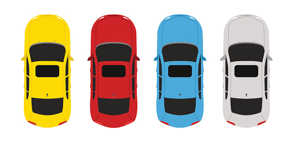 Parking Color Set Cars Stock Illustration - Download Image Now - iStock