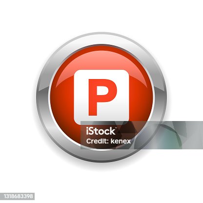 istock Parking Glossy Icon 1318683398