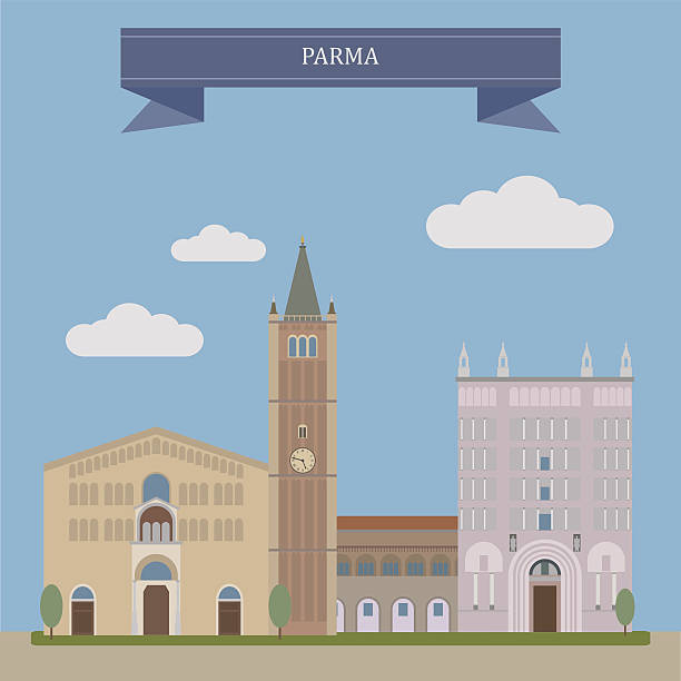 illustrazioni stock, clip art, cartoni animati e icone di tendenza di parma, città in italia - parma