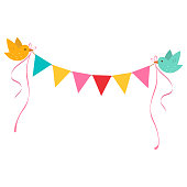 Party, birds,flags,festival,carnival,celebration,event,holiday,design,cute,decoration