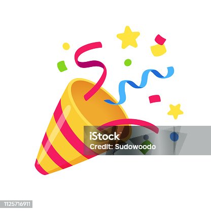 istock Party popper with confetti 1125716911