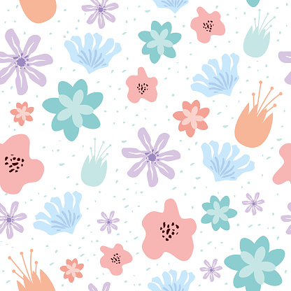 Pastel Decorative Background Flowers