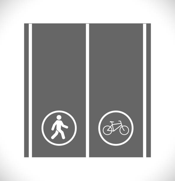 ilustrações de stock, clip art, desenhos animados e ícones de path route sign - trilhos pedestres