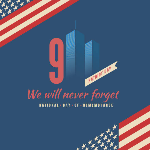 Patriot day vector Patriot day vector design The National September 11 Memorial twins stock illustrations