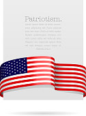 Elegant patriotic greeting card design with USA flag. Package includes ai cs6, ai 10 eps and hi-res image.