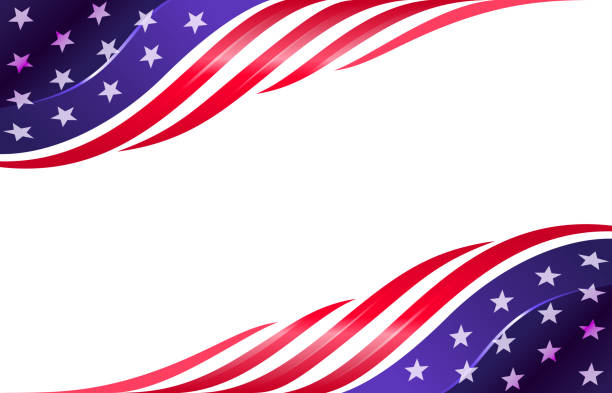 patriotism corners american flag us memorial day frame background military borders stock illustrations
