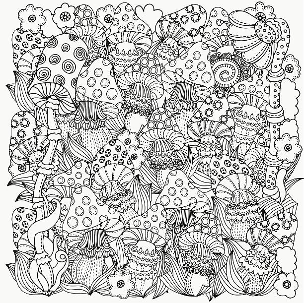1 109 mushroom coloring pages illustrations clip art istock