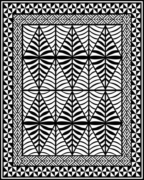 통가 제도의 전통적인 디자인 요소에서 영감을 받은 패턴. - tonga stock illustrations