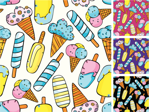Pattern of ice-creams
