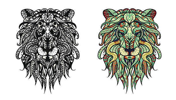 Download Lion Mandala Vector Art Icons And Graphics For Free Download