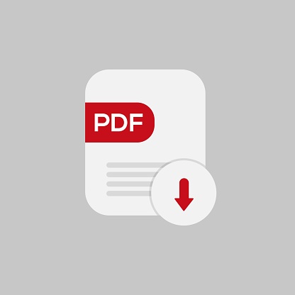 Pdf file download .  Report download vector button .