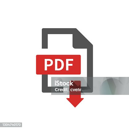 istock Pdf file download with arrow vector icon 1304740170