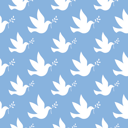 Peace Dove Seamless Pattern