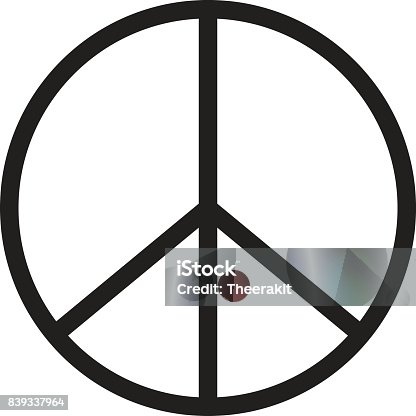 istock peace icon on white background. peace sign. 839337964