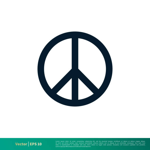 和平圖示向量標誌樣本插圖設計 eps 10. - peace logo 幅插畫檔、美工圖案、卡通及圖標