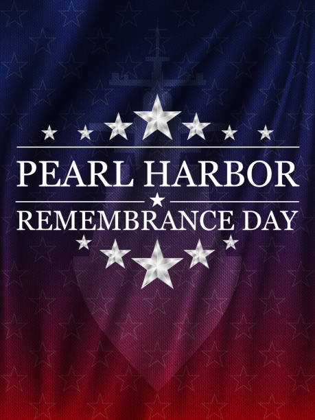 진주만. 국립 진주만 현충일. 12월 7일. 미국의 국가 기념일. - pearl harbor stock illustrations