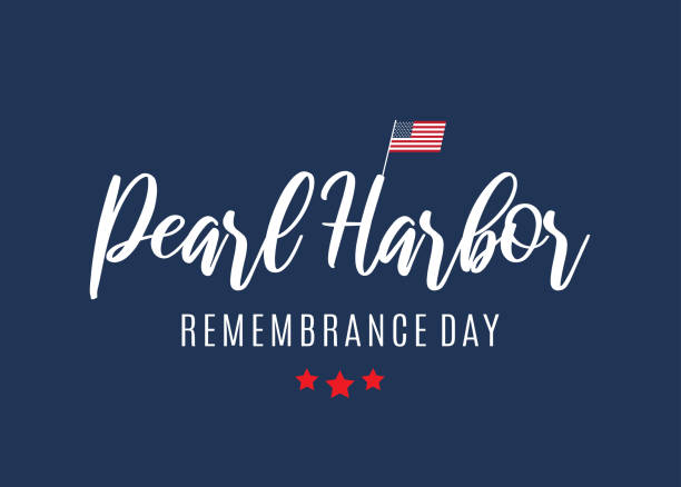 Pearl Harbor Remembrance Day card, poster, background. Vector Pearl Harbor Remembrance Day card, poster, background lettering. Vector illustration. EPS10 pearl harbor stock illustrations
