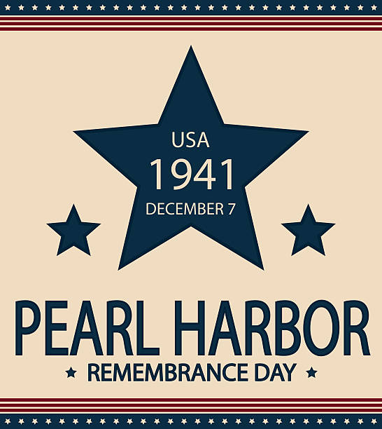 Pearl Harbor Remembrance Day Pearl Harbor Remembrance Day card or background. vector illustration. pearl harbor stock illustrations
