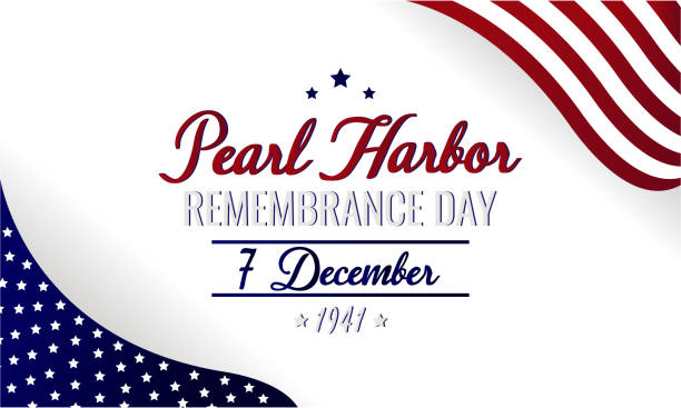 Pearl Harbor remembrance Pearl Harbor remembrance day card or background. vector illustration. pearl harbor stock illustrations