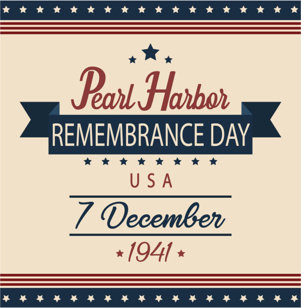 Pearl Harbor Pearl Harbor Remembrance day card or background. vector illustration. pearl harbor stock illustrations