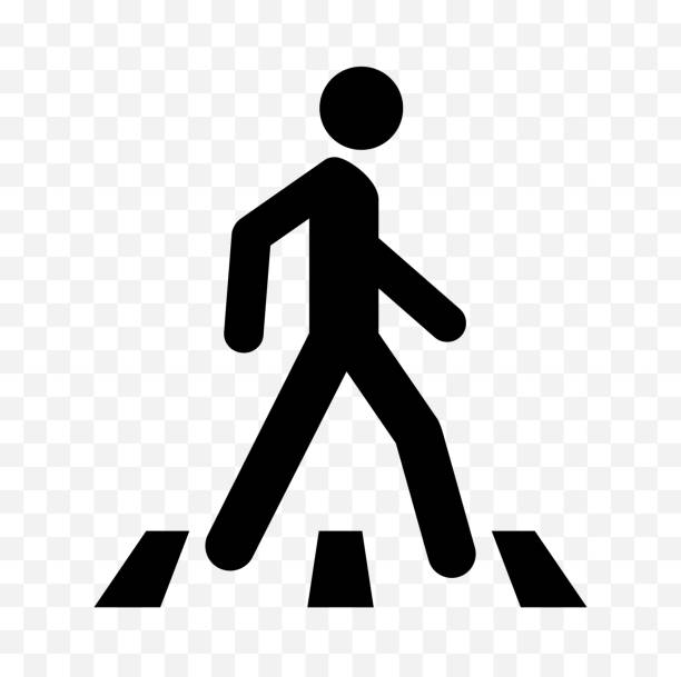 ilustrações de stock, clip art, desenhos animados e ícones de pedestrian icon - trilhos pedestres