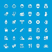 Pediatrician related vector icons - set #37