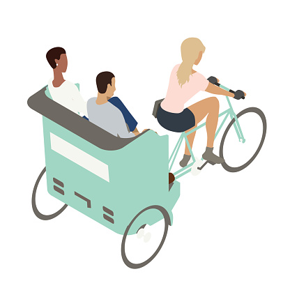 Pedicab illustration