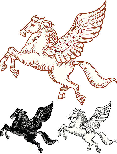 Pegasus vector art illustration