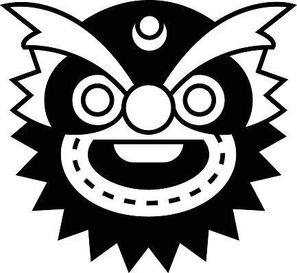 Peking Opera Mask Concept Vector Glyph Icon Design, Traditional Chinese Culture Symbol on white background, Lunar New Year of the Ox 2021 Sign, China Travel Guide Stock